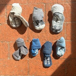 Squid Socks in Gray & Blue - Set of 7 - 12-24mo